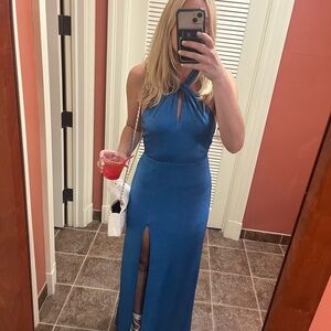 Lulu's Chic Blue Maxi Dress